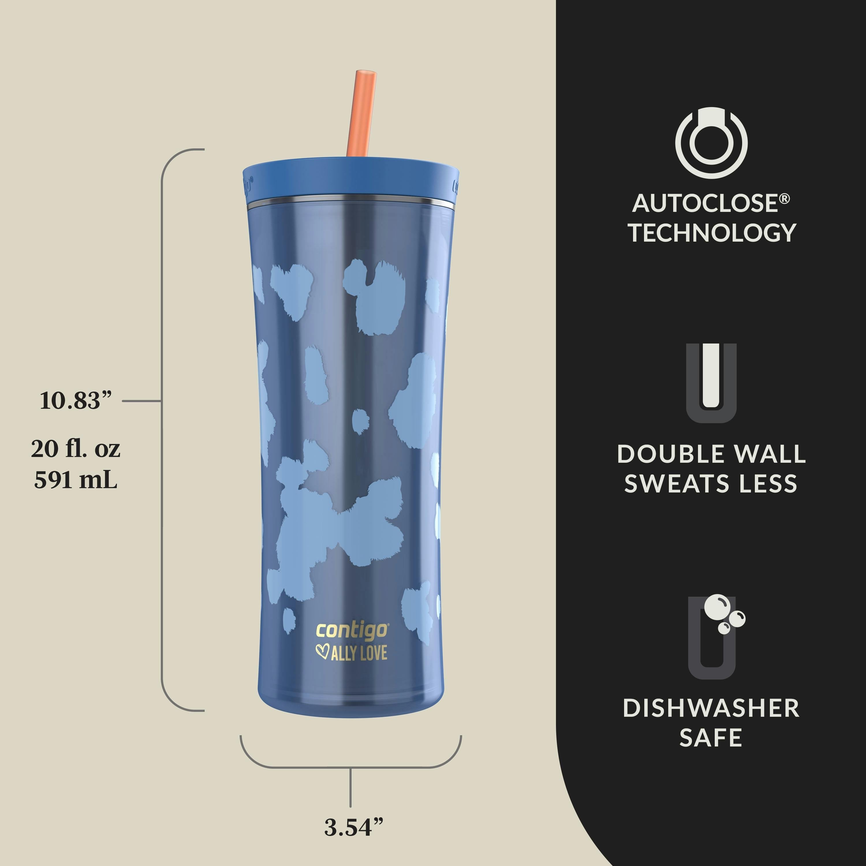 Contigo® x Ally Love Streeterville AUTOCLOSE® Shake & Go® Tumbler, 20oz