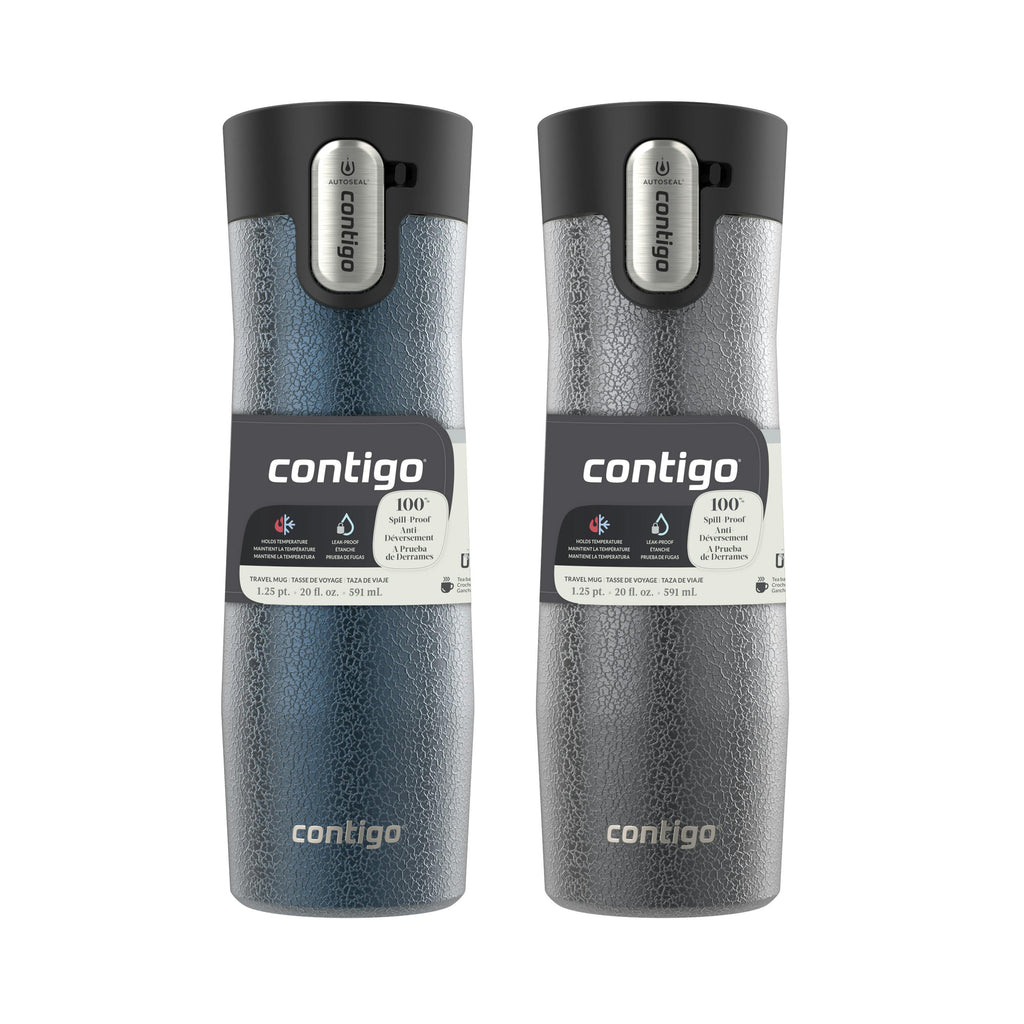 Contigo® AUTOSEAL® West Loop Vacuum-Insulated Stainless Steel Travel Mug with Easy-Clean Lid, 20 oz, 2-Pack