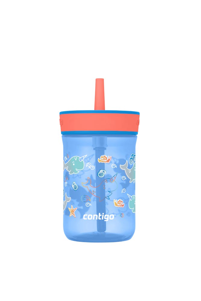 Kids’ Leighton Straw Tumbler with Spill-Proof Leak-Proof Lid, 14oz Q2