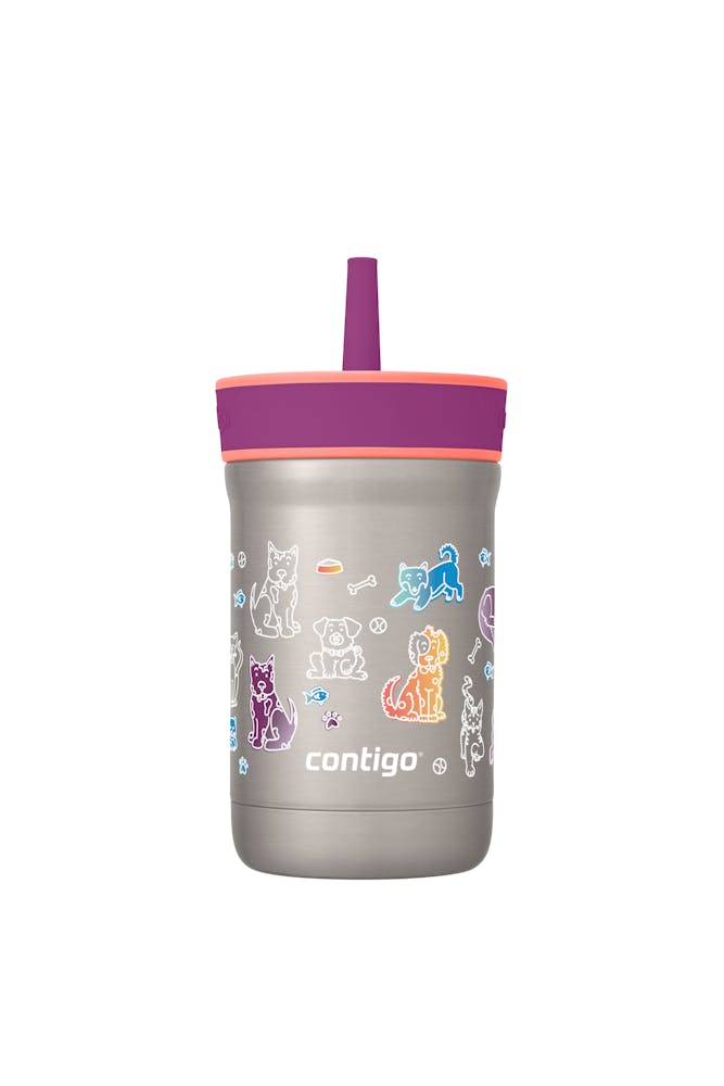 Kids Leighton Spill-Proof Stainless Steel Tumbler with Straw, 12oz M3